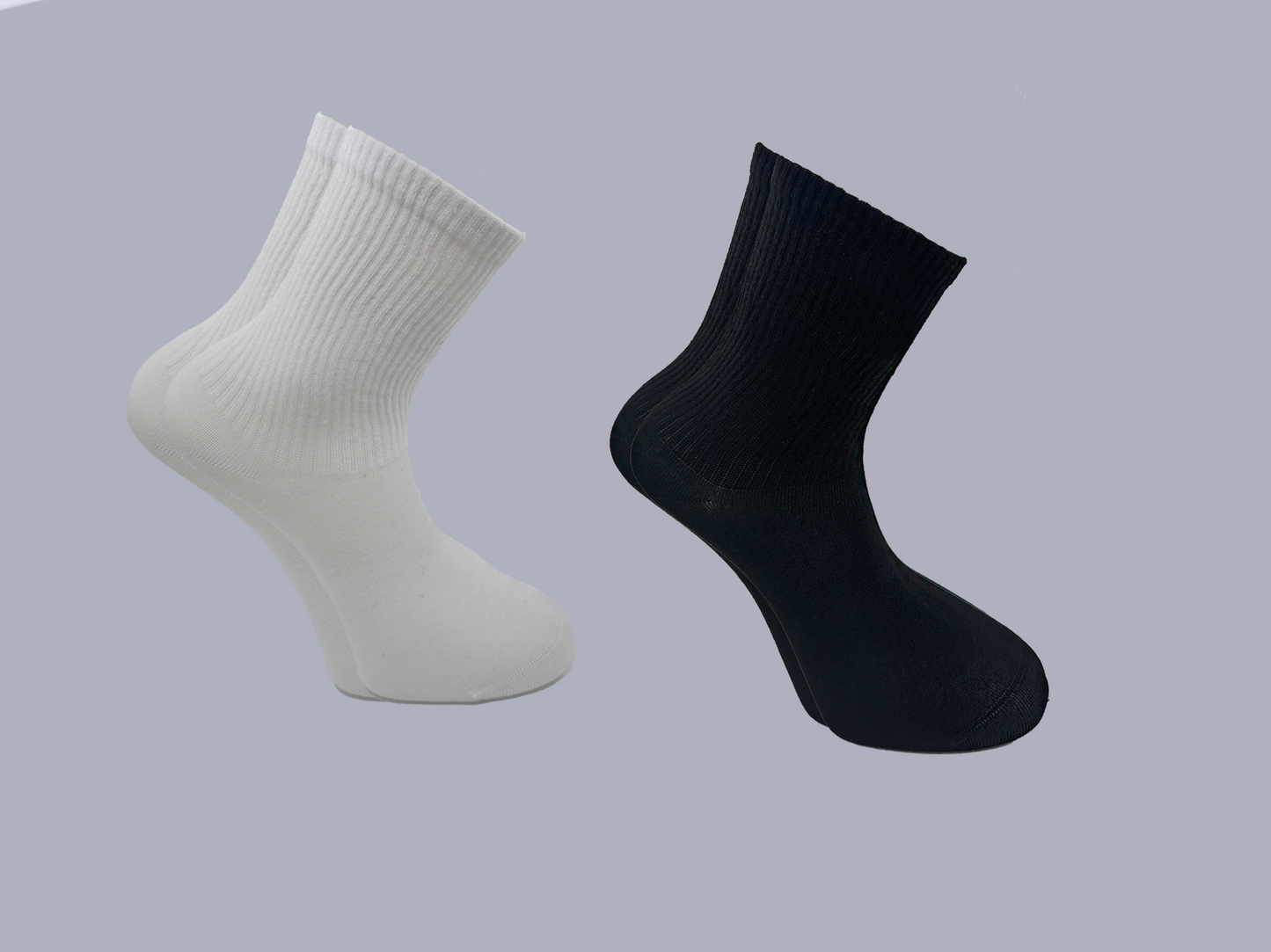 Kadın Bambu Tenis Çorabı. 6'lı Kutulu Siyah Beyaz Renkli Dikişsiz Terletmez Kolej Çorap Seti.